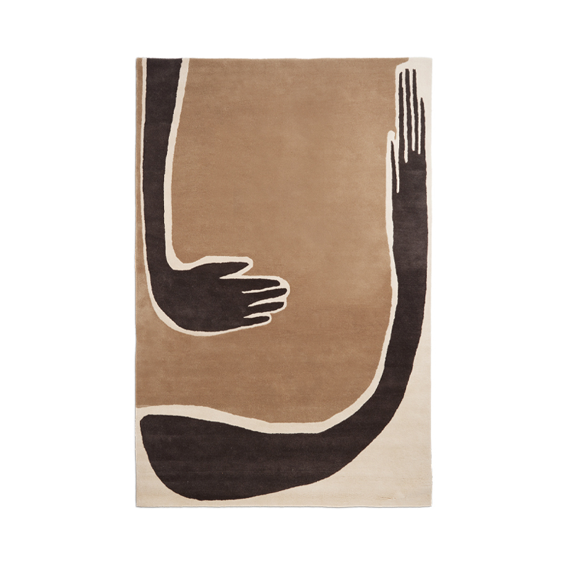 Tapis POSE 200x300 Blanc cassé / Café FERM LIVING