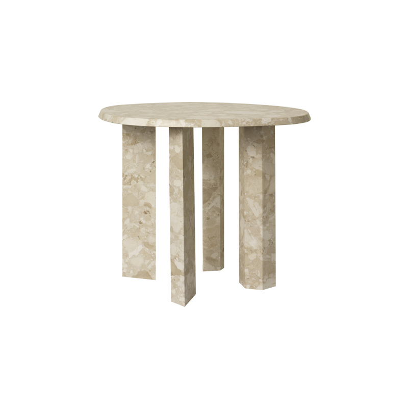 Table d'appoint guéridon TAULA H 45 Marbre sable FERM LIVING