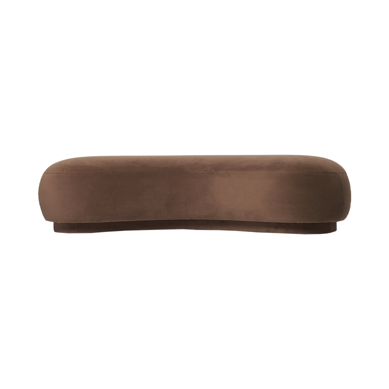 Pouf Ottoman RICO Lounger Rich Velvet Marron doux FERM LIVING