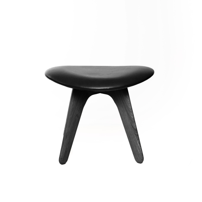 Pouf SLAB OTTOMAN Cuir noir TOM DIXON