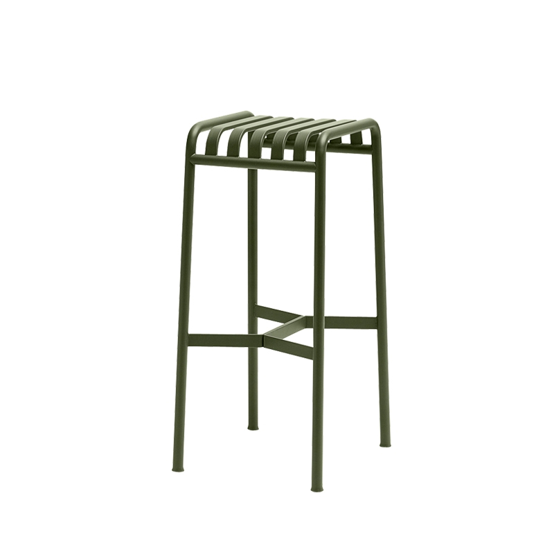 Tabouret haut PALISSADE Vert olive HAY