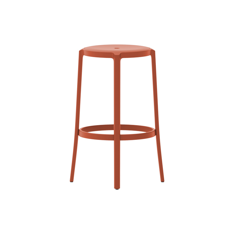 Tabouret haut ON & ON Orange corail EMECO