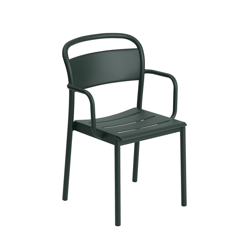 Chaise extérieur LINEAR STEEL Vert foncé MUUTO