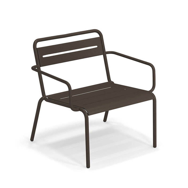 Fauteuil extérieur STAR Marron d'Inde EMU