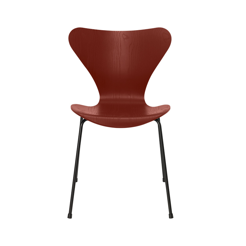 Chaise SERIE 7 Frêne teinté Rouge vénitien  FRITZ HANSEN