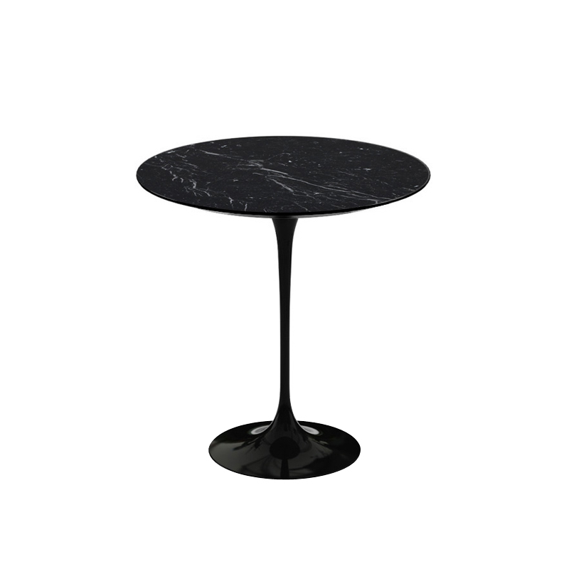 Table d'appoint guéridon SAARINEN Marbre Marquina satiné mat KNOLL