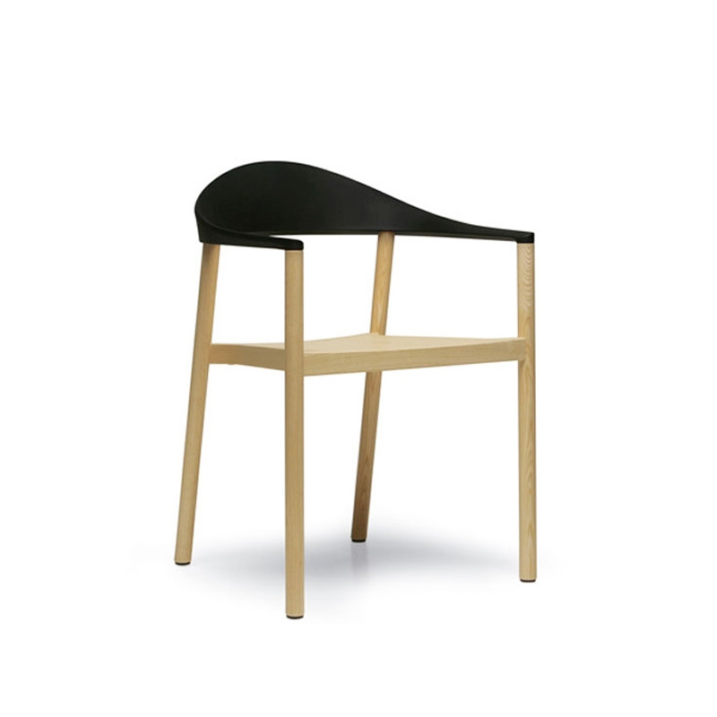 Chaise MONZA Dossier noir PLANK