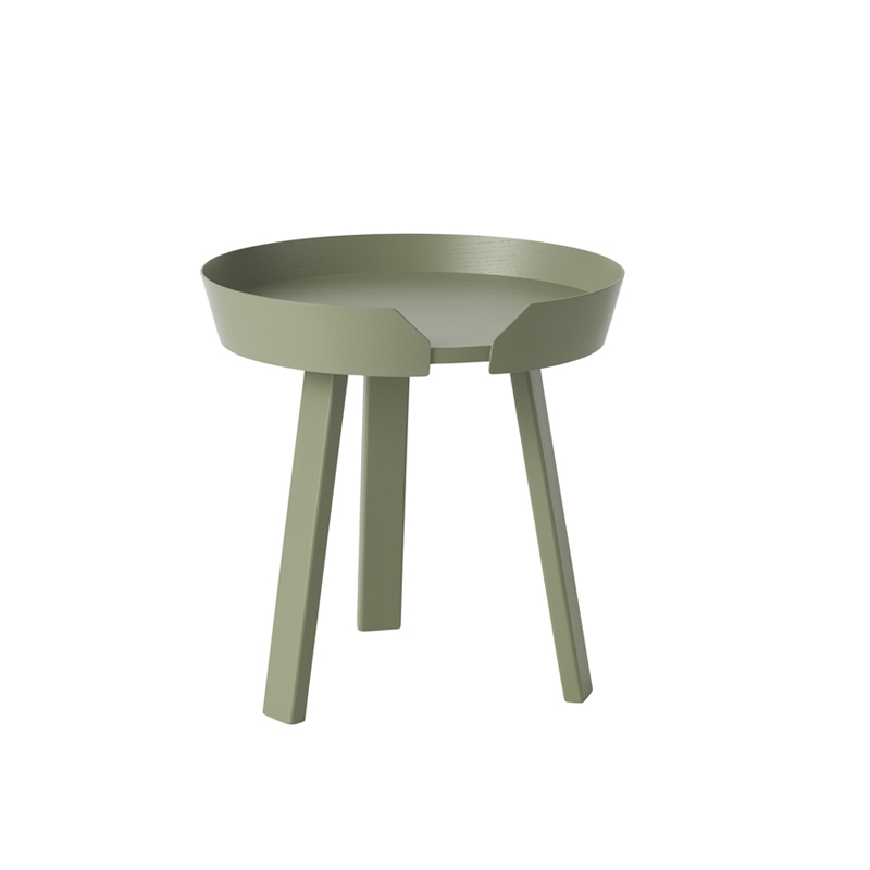 Table d'appoint guéridon AROUND S Vert cendré MUUTO