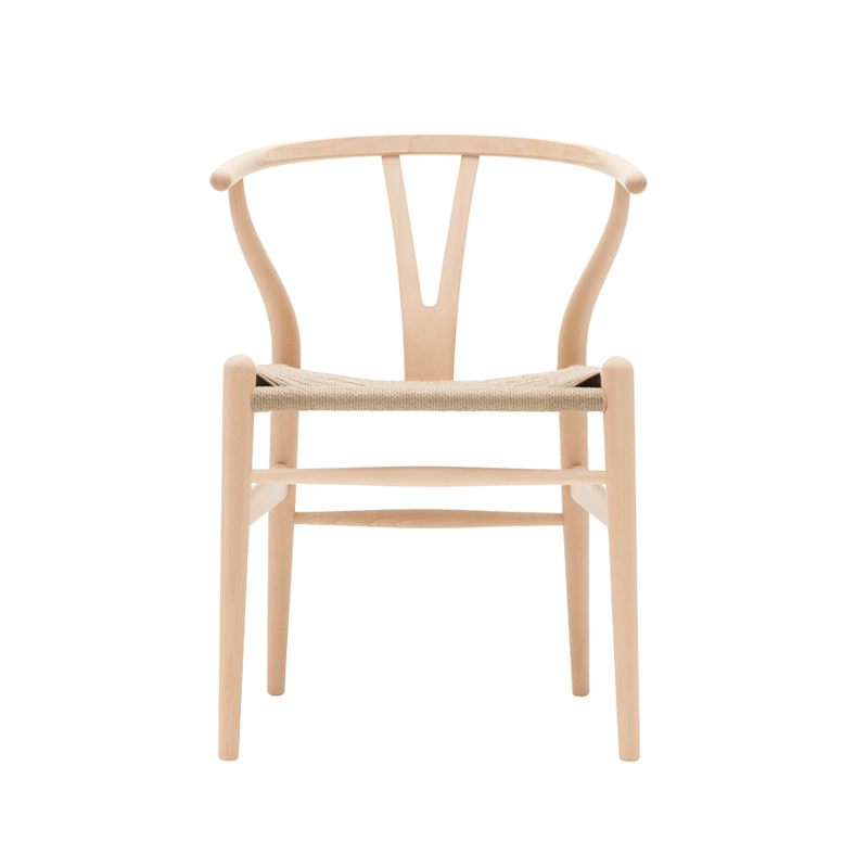 Chaise WISHBONE ARMCHAIR CH24 Hêtre savonné/ corde naturelle CARL HANSEN