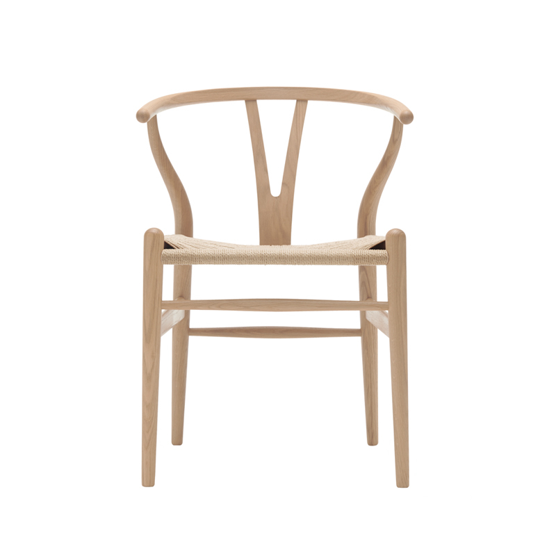 Chaise WISHBONE ARMCHAIR CH24 Chêne huilé blanchi/ corde naturelle CARL HANSEN