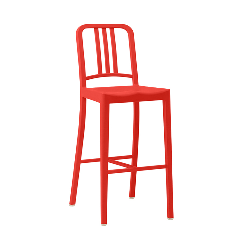 Tabouret haut 111 NAVY STOOL Rouge EMECO