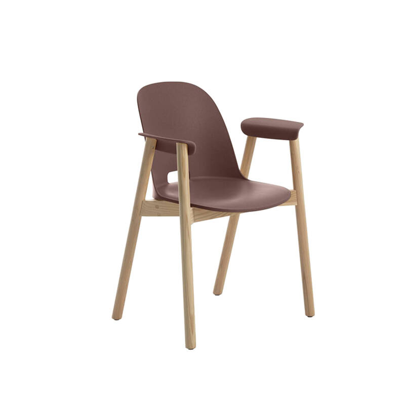 Chaise ALFI ARMCHAIR Marron EMECO
