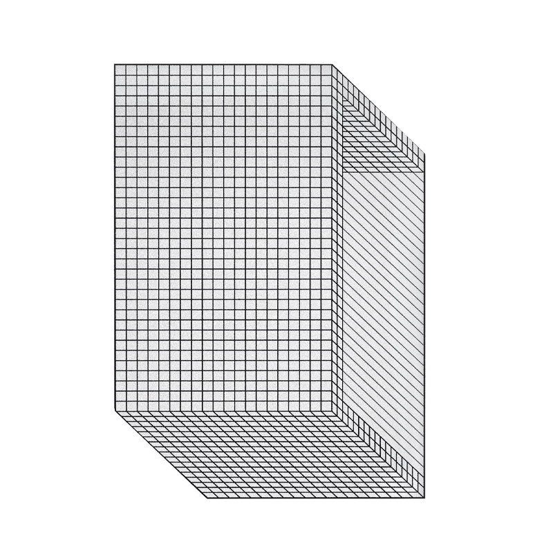 Tapis Tapis QUADERNA 50 Blanc et noir ZANOTTA