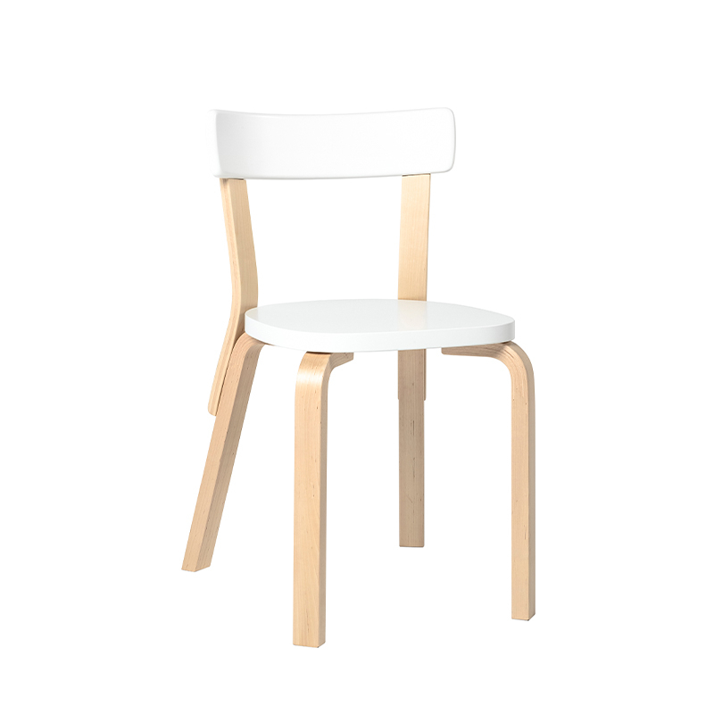 Chaise 69 Blanc/ bouleau ARTEK