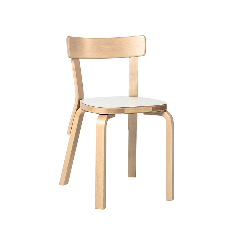 Chaise 69 Bouleau / Blanc ARTEK