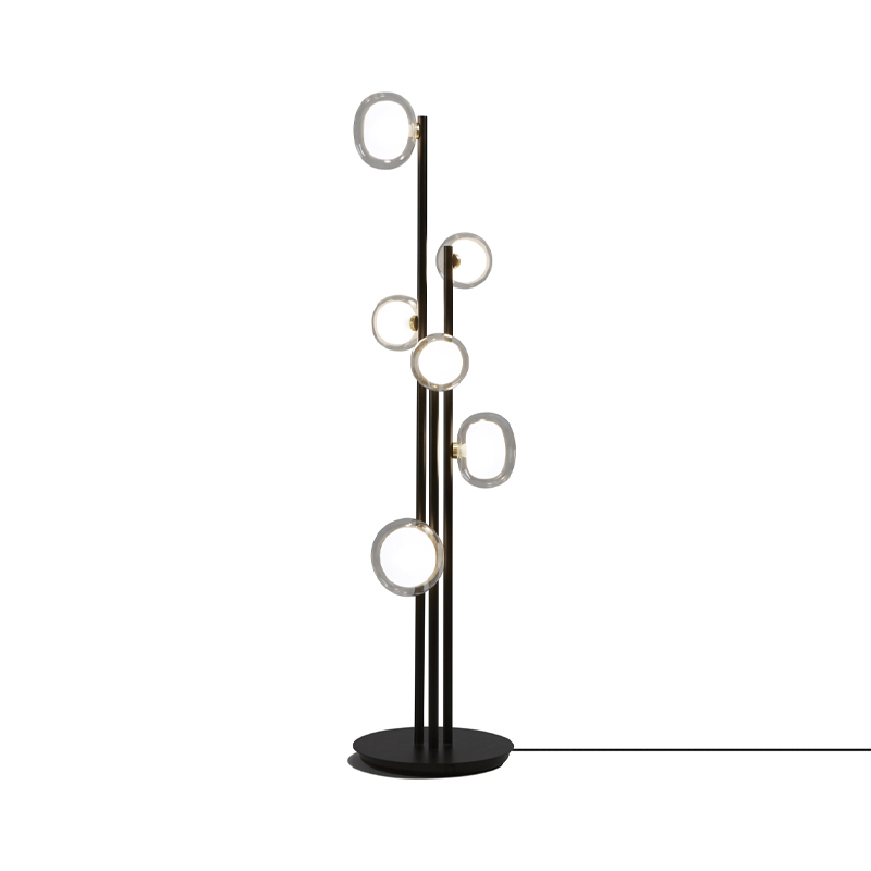 Lampadaire NABILA 552.66 Laiton brossé / verre transparent TOOY
