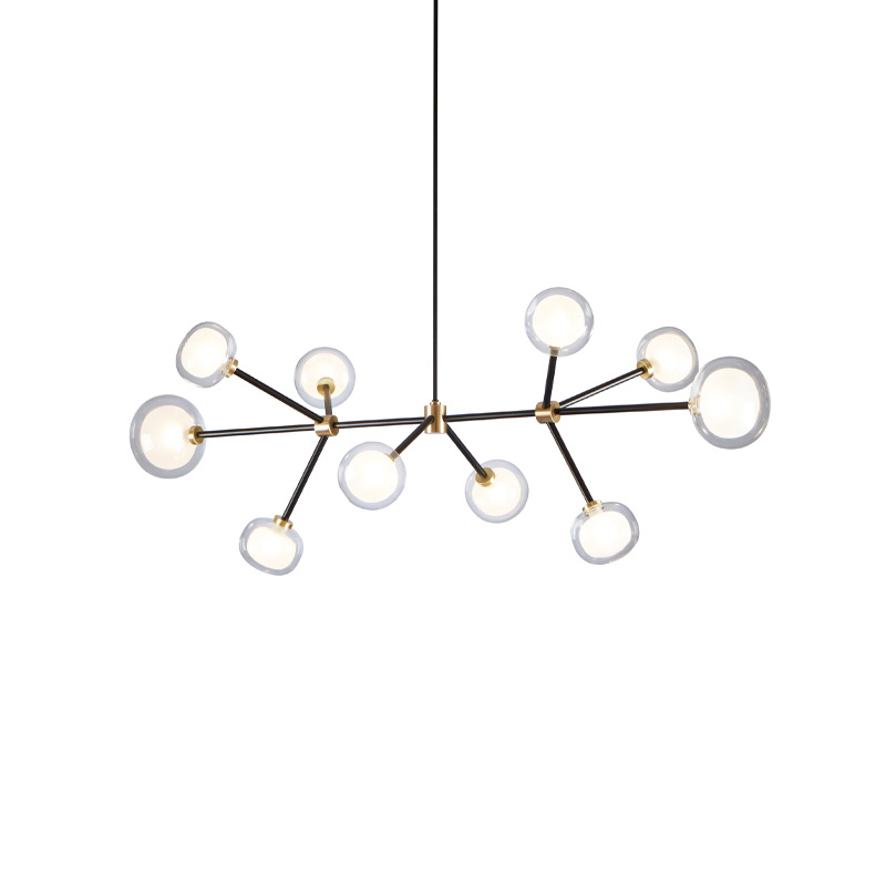 Suspension NABILA 552.10 Laiton brossé / verre transparent TOOY