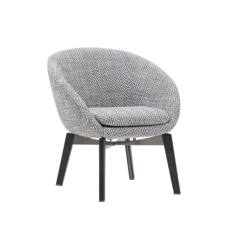 Fauteuil RUSSELL LOUNGE fixe MINOTTI