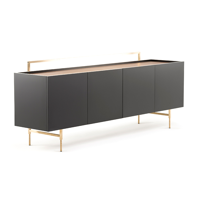 Meuble de rangement TRUNK LOW Noir/ noyer DE LA ESPADA