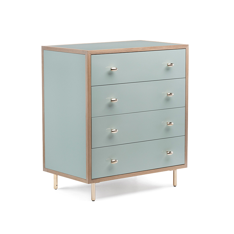 Meuble de rangement Commode CLASSON Chêne huilé blanc / HDF Lagon DE LA ESPADA