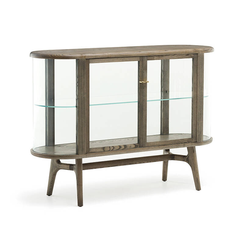 Meuble de rangement SOLO VITRINE Frêne huilé noir DE LA ESPADA