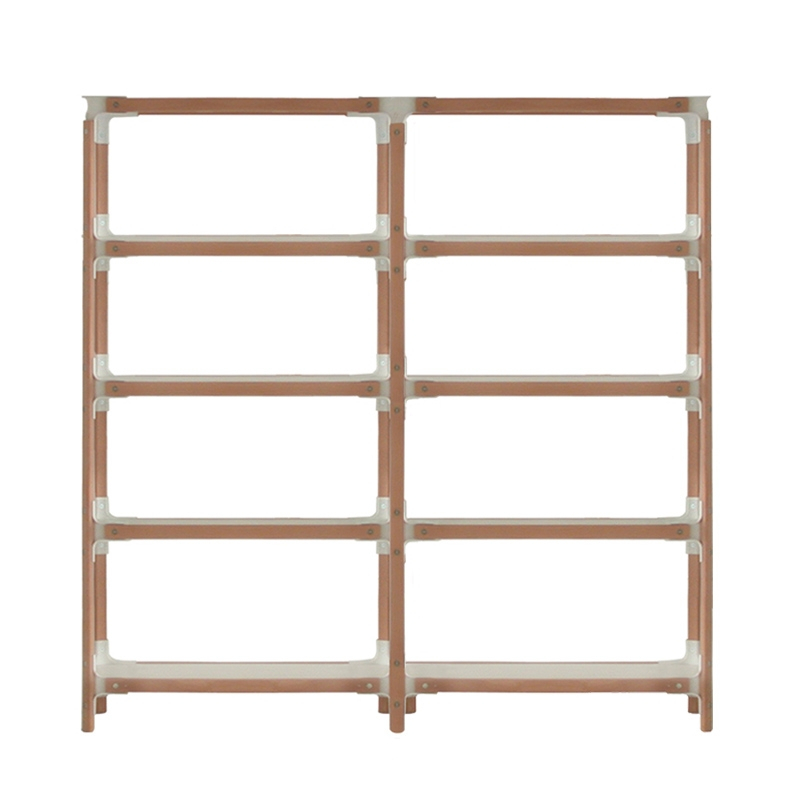 Etagère STEELWOOD SHELVING SYSTEM 5 plateaux 2 modules Blanc, bois MAGIS