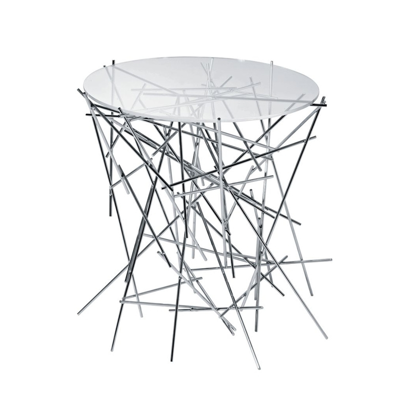 Table d'appoint guéridon BLOW UP Chrome ALESSI