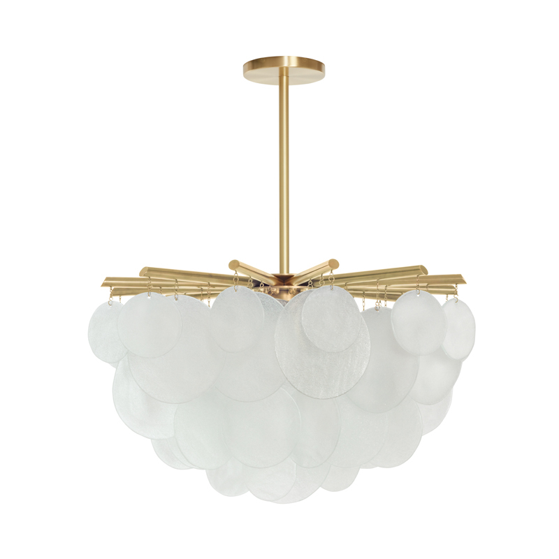 Suspension NIMBUS ROUND Medium Laiton satiné CTO LIGHTING