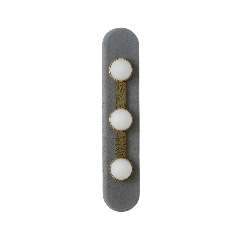 Applique MODULO TRIPLE IP44 Laiton satiné CTO LIGHTING