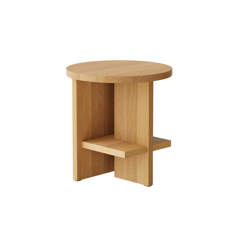 Table d'appoint guéridon TEE Rond Chêne NINE