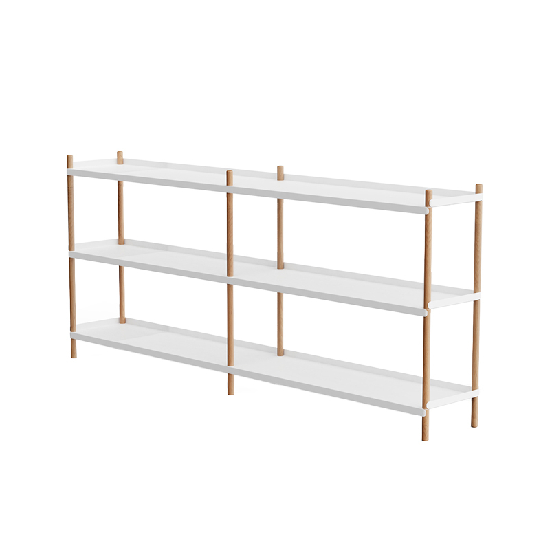 Etagère BOLT 200x88 Blanc/ chêne NINE