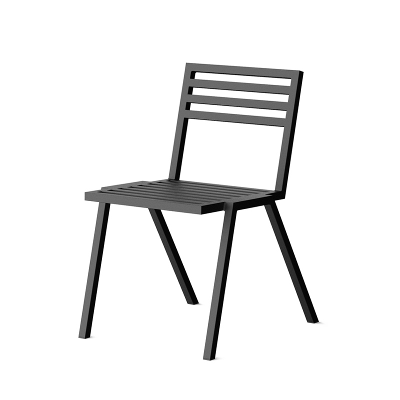 Chaise extérieur Chaise empilable 19 OUTDOORS Noir NINE