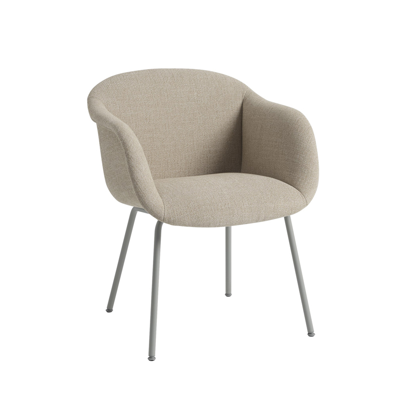 Chaise FIBER SOFT 4 pieds acier Ecriture 240/ gris MUUTO