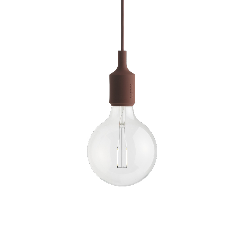 Suspension E27 SOCKET Rouge foncé MUUTO