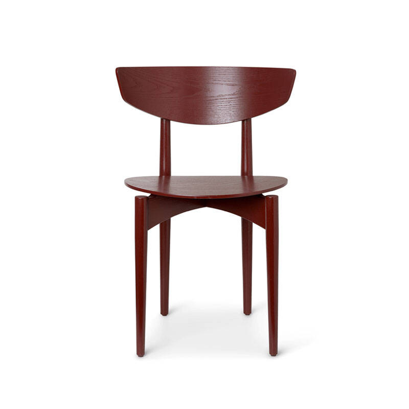 Chaise HERMAN WOOD Marron rouge FERM LIVING