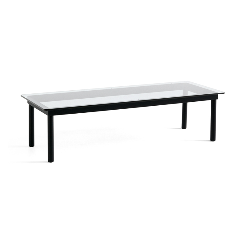 Table basse KOFI 140x50 Noir/ verre transparent HAY