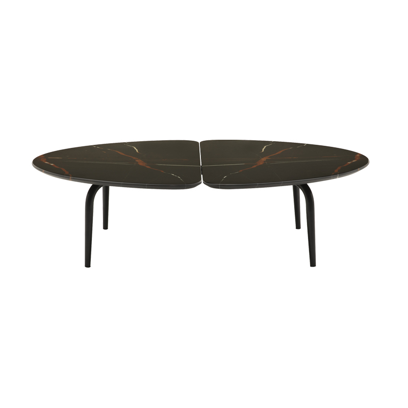 Table basse GRAPHIUM 140x60 Marbre Sahara noir ZANOTTA
