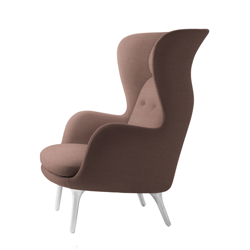 Fauteuil RO pieds aluminium Orange/ rouge 1131 FRITZ HANSEN