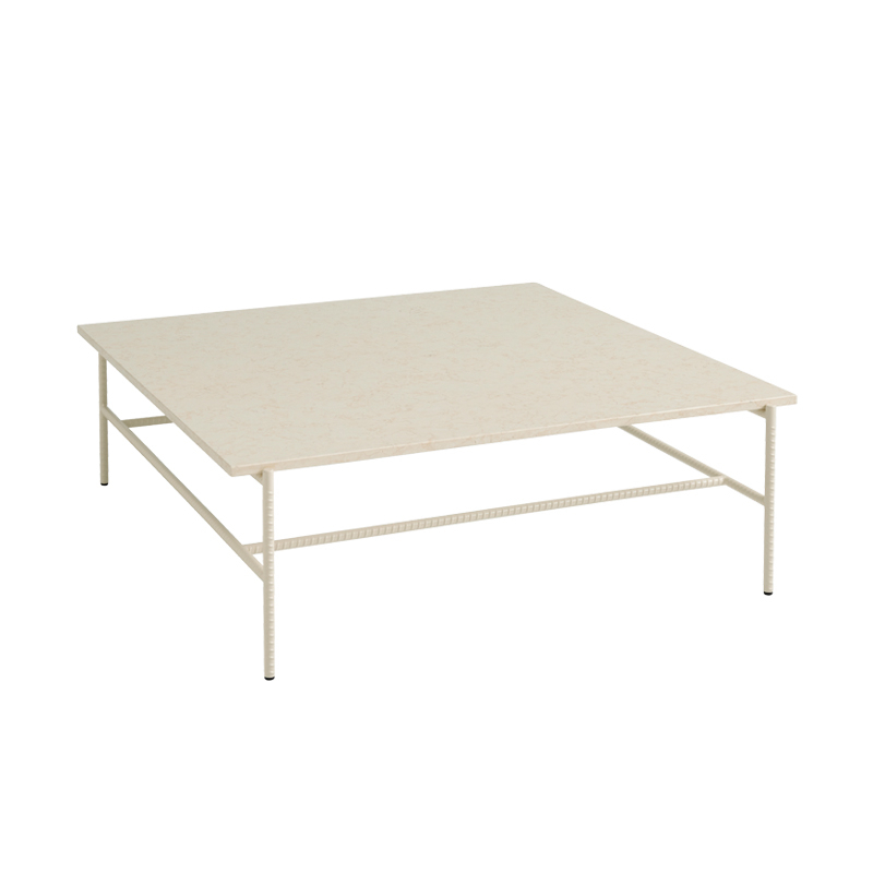 Table basse REBAR 100x104 Marbre beige/ albâtre HAY