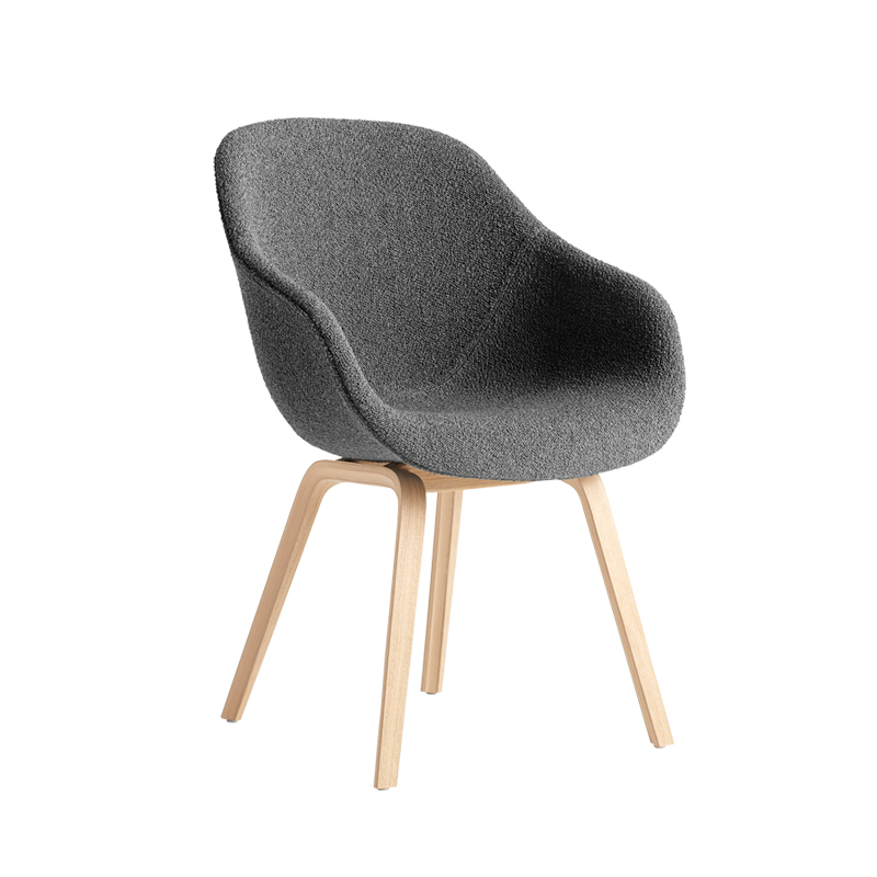 Chaise ABOUT A CHAIR AAC 123 Flamiber Charcoal C8 HAY