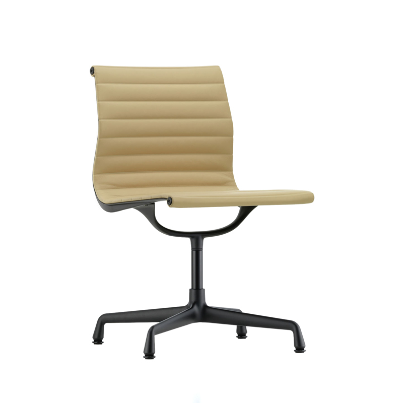 Chaise ALUMINIUM EA 101 Dine Cuir Cuir Premium F cajou VITRA