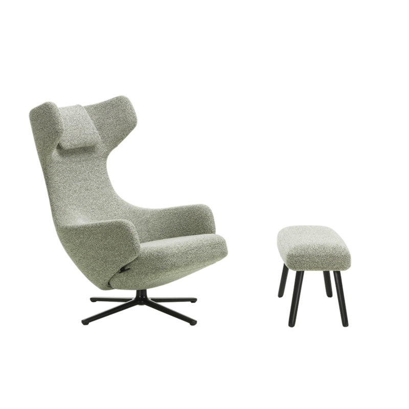 Fauteuil GRAND REPOS & PANCHINA Nubia 09 ivoire/forêt VITRA