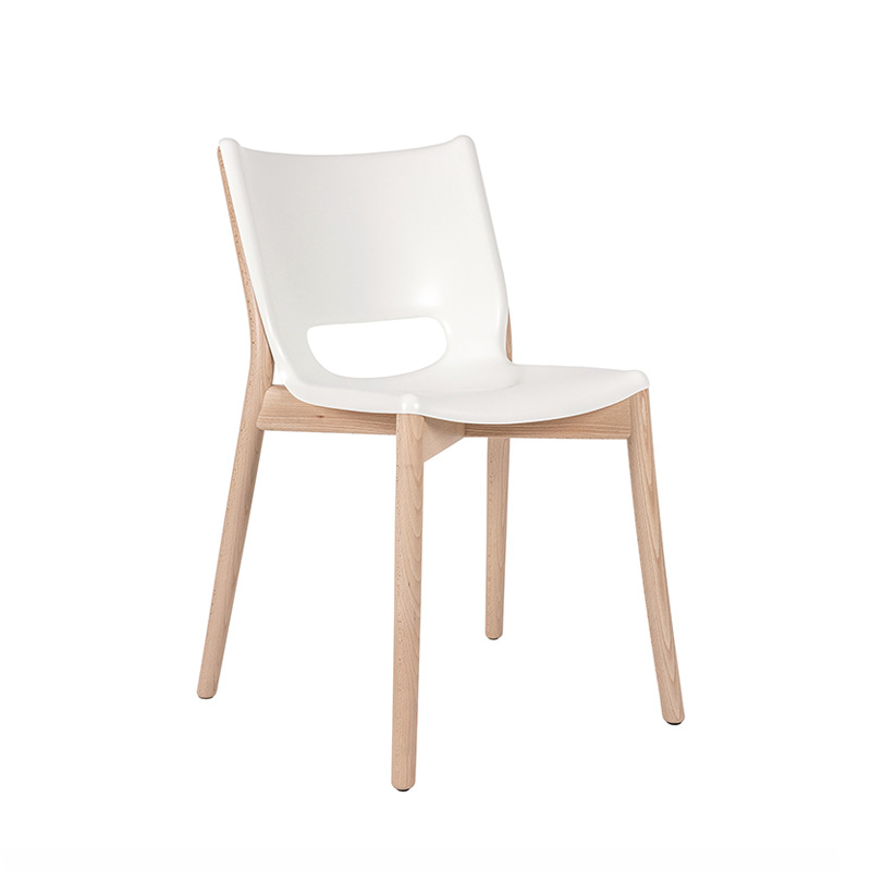 Chaise POÊLE Blanc/ hêtre naturel ALESSI