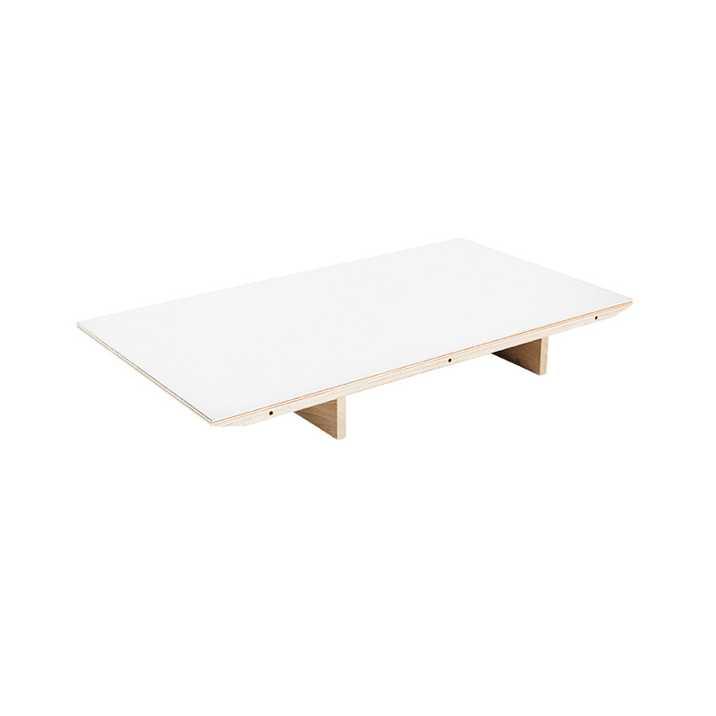Table CPH 30 Rallonge 50x90 Stratifié blanc/ chêne vernis à base d'eau HAY
