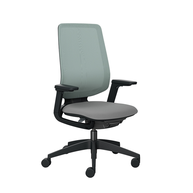 Fauteuil de bureau SE:FLEX Gris clair A60011/ Matcha M94 SILVERA PRO