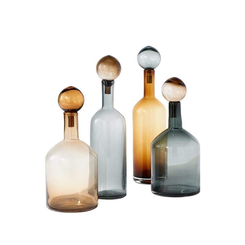 Carafe & verre Set de 4 Carafes BUBBLES AND BOTTLES L Cognac POLS POTTEN