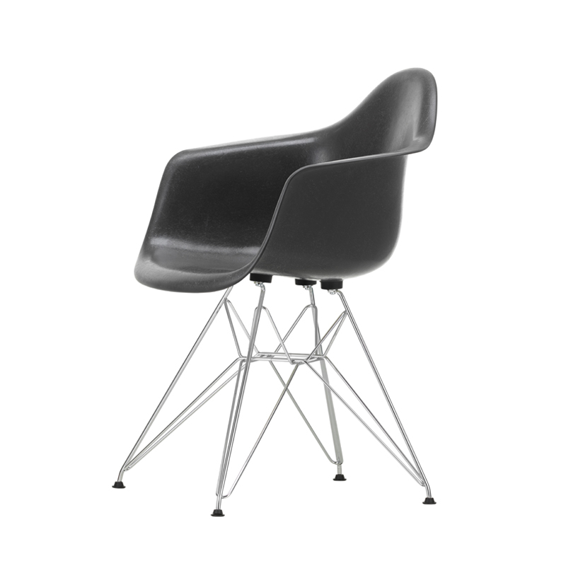 Chaise EAMES FIBERGLASS ARMCHAIR DAR Gris foncé Eames VITRA