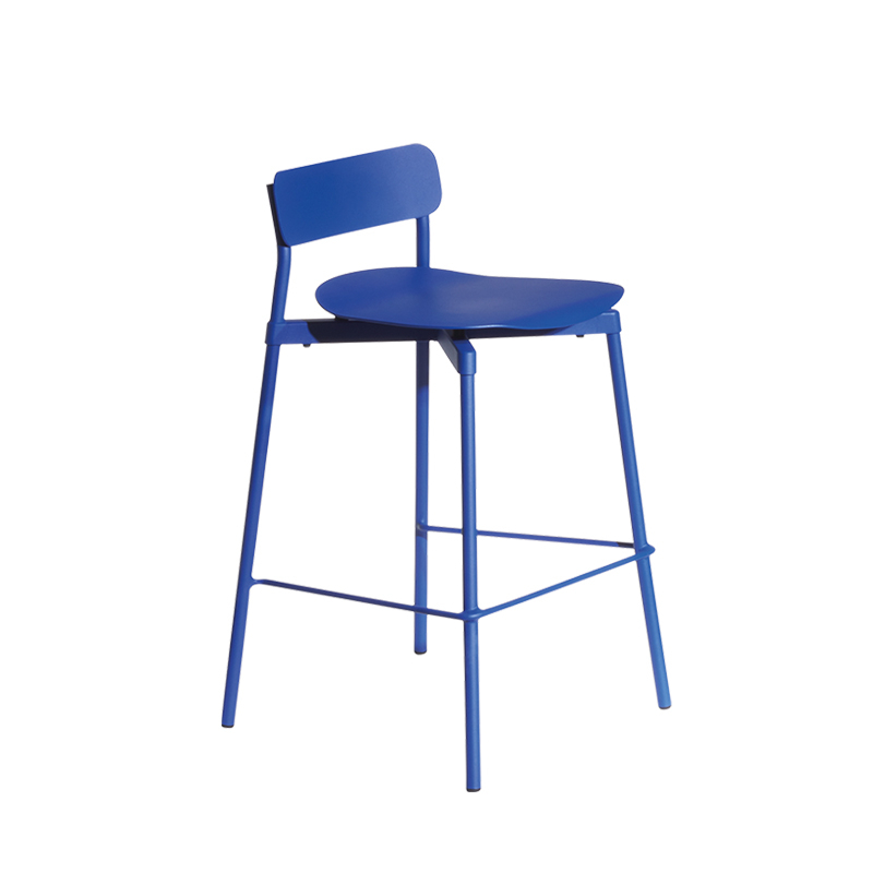 Tabouret haut FROMME H65 Bleu PETITE FRITURE