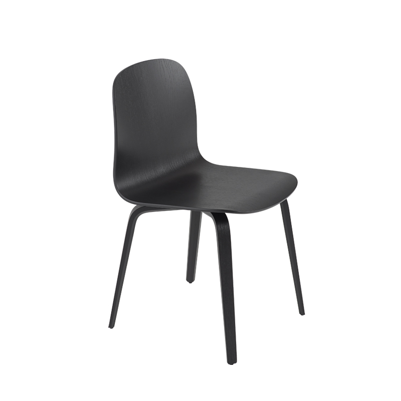 Chaise VISU pieds bois Noir MUUTO