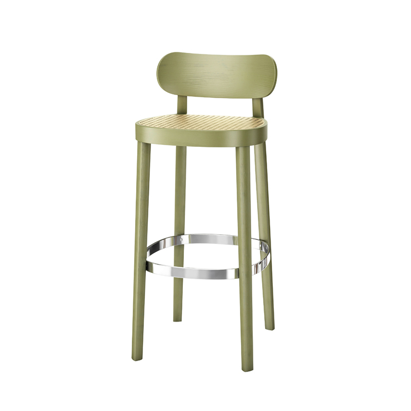 Tabouret haut 118 H Vert olive THONET